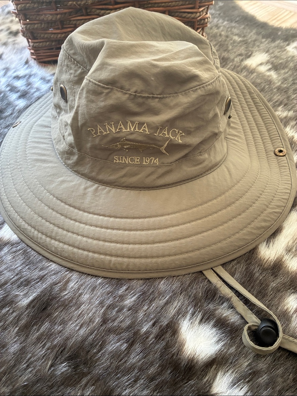 Panama Jack Men's Wide-Brim Hat in Khaki